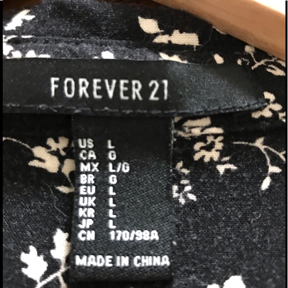 Forever 21 button down shirt/ tunic - Picture 4 of 5